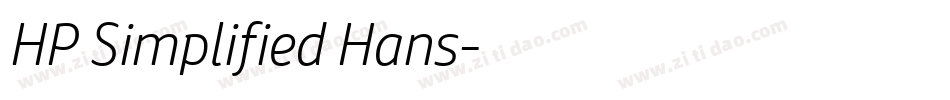 HP Simplified Hans字体转换
